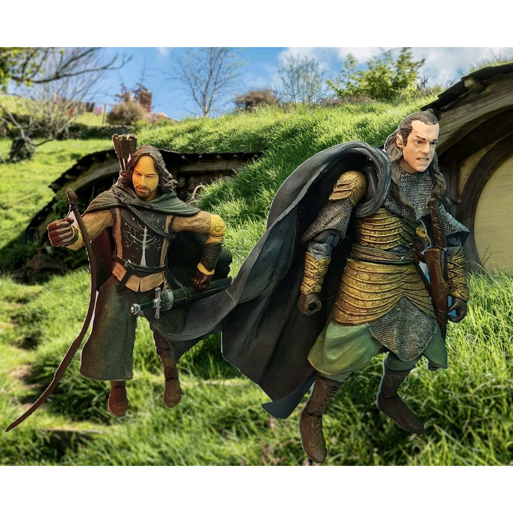 The Lord of the Rings LOTR Elrond 7” & Faramir 6" Figures Toybiz Marvel NLP 2002
